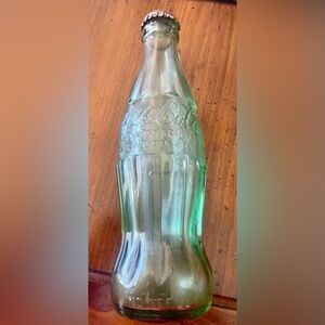 1923 Antique Coca-Cola Embossed Green Glass Base